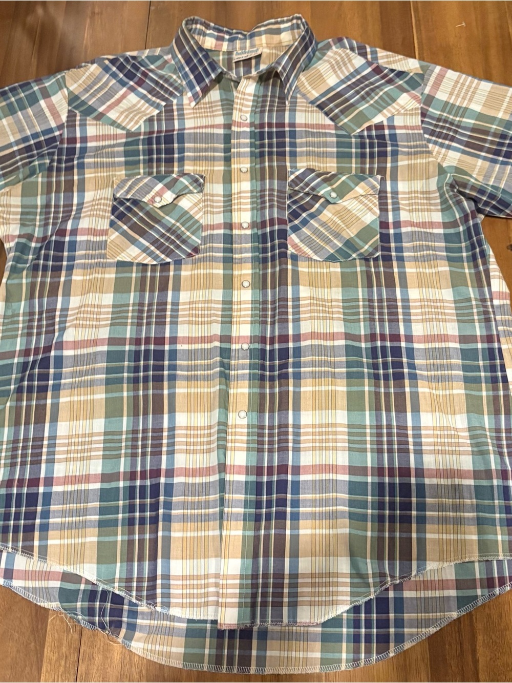 Vintage Saddlebrook Westernwear Plaid Pearl Snap Shirt XL